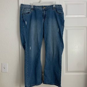 Plus size semi boot cut jeans